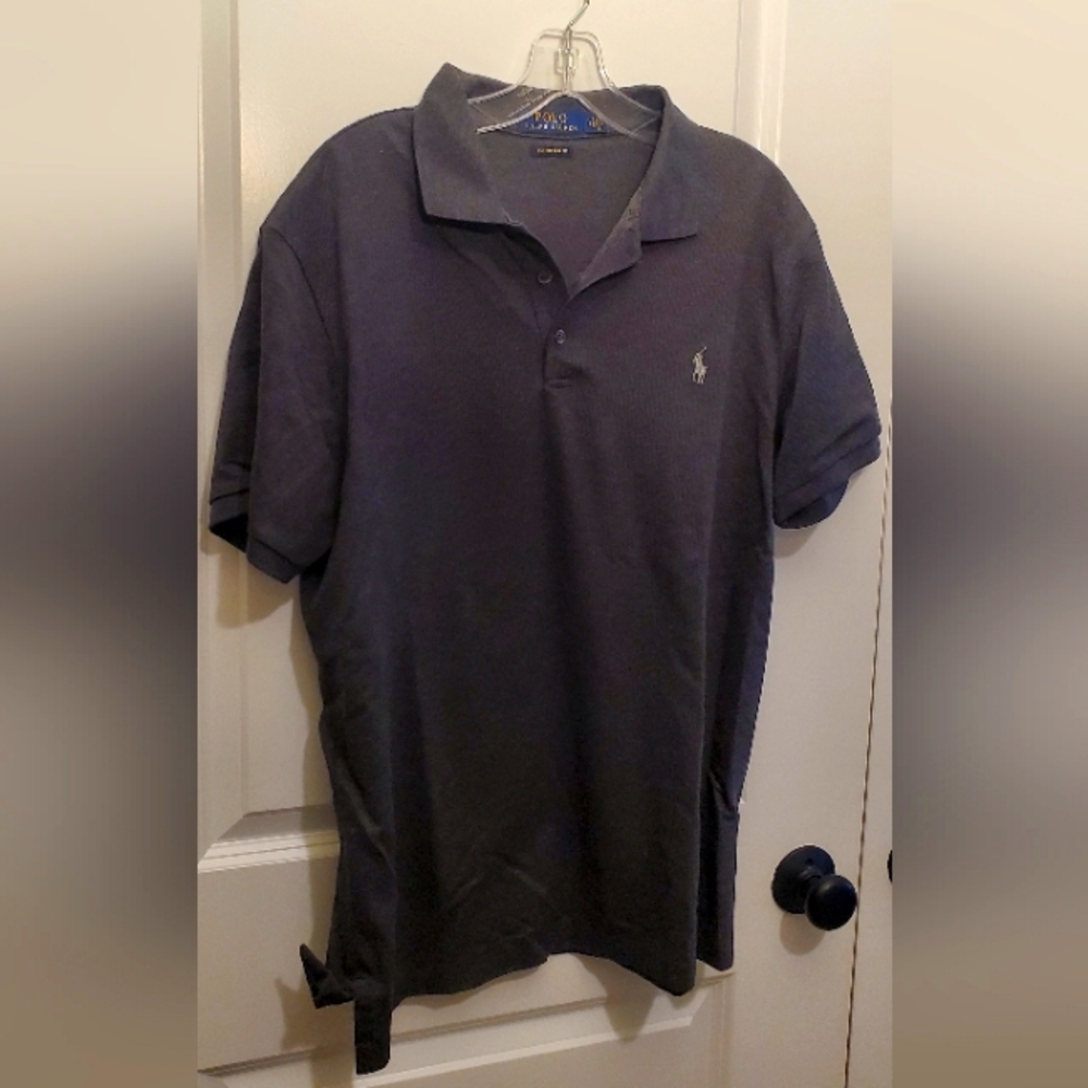 Polo Ralph Lauren Men’s Polo Shirt L Slim Fit Charcoal Gray Short Sleeve